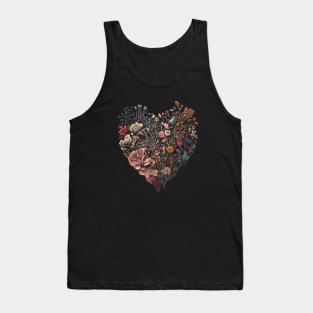 Botanical love heart Tank Top